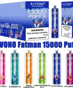 AIVONO Fatman 15000 Züge Lungeninhalation DTL 0% 2% 3% 5% Nikotin wiederaufladbarer Einweg-Vape Großhandel