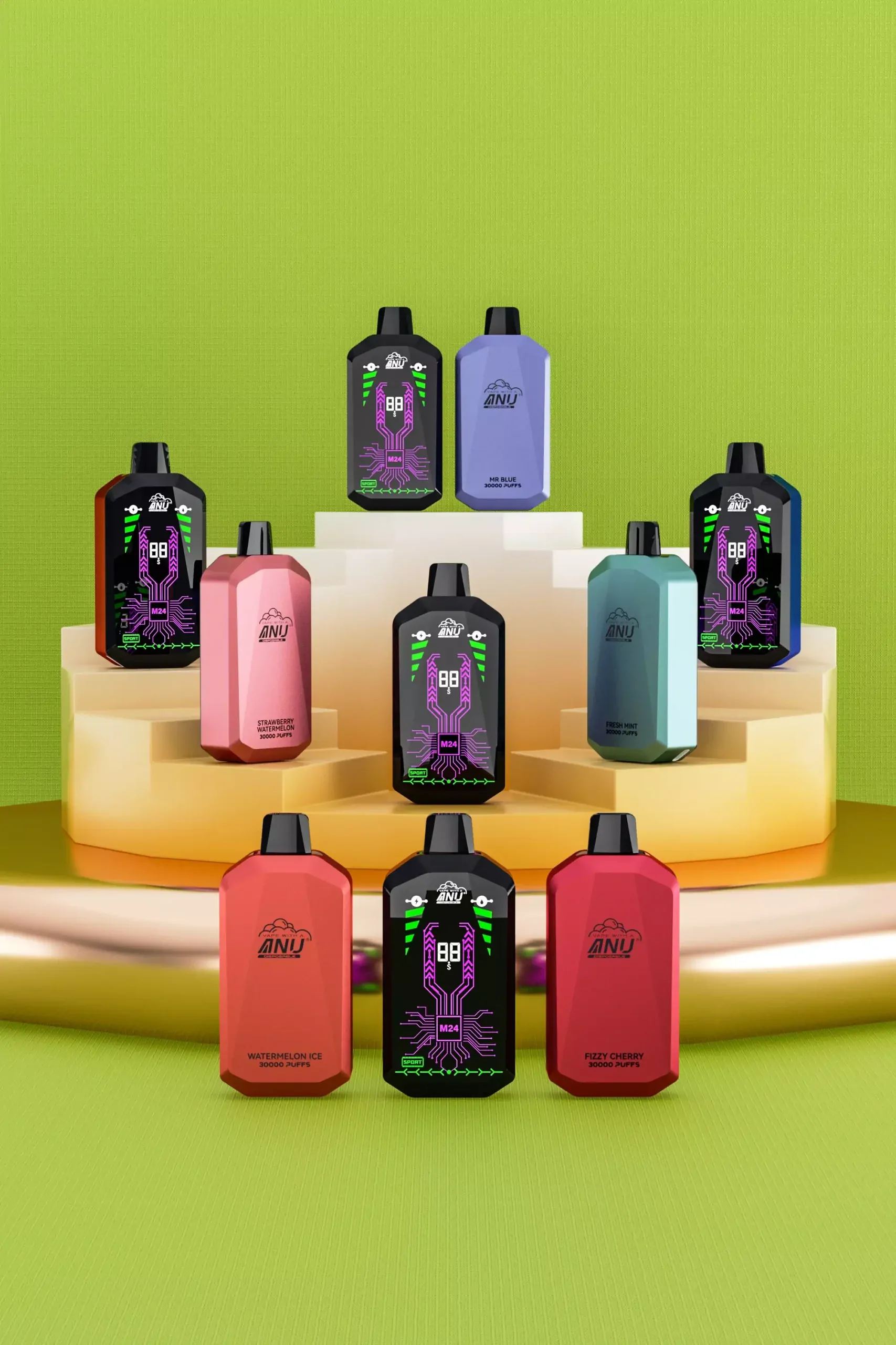 ANU Star 30000 Züge Großer Bildschirm 0% 2% 5% Niedriger Nikotin In Großhandel Kaufen Leichtes Design Aufladbarer Einweg-Vape Stift