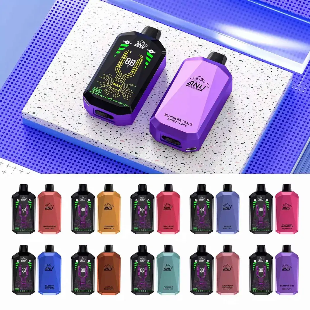 ANU Star 30000 Züge Großer Bildschirm 0% 2% 5% Niedriger Nikotin In Großhandel Kaufen Leichtes Design Aufladbarer Einweg-Vape Stift