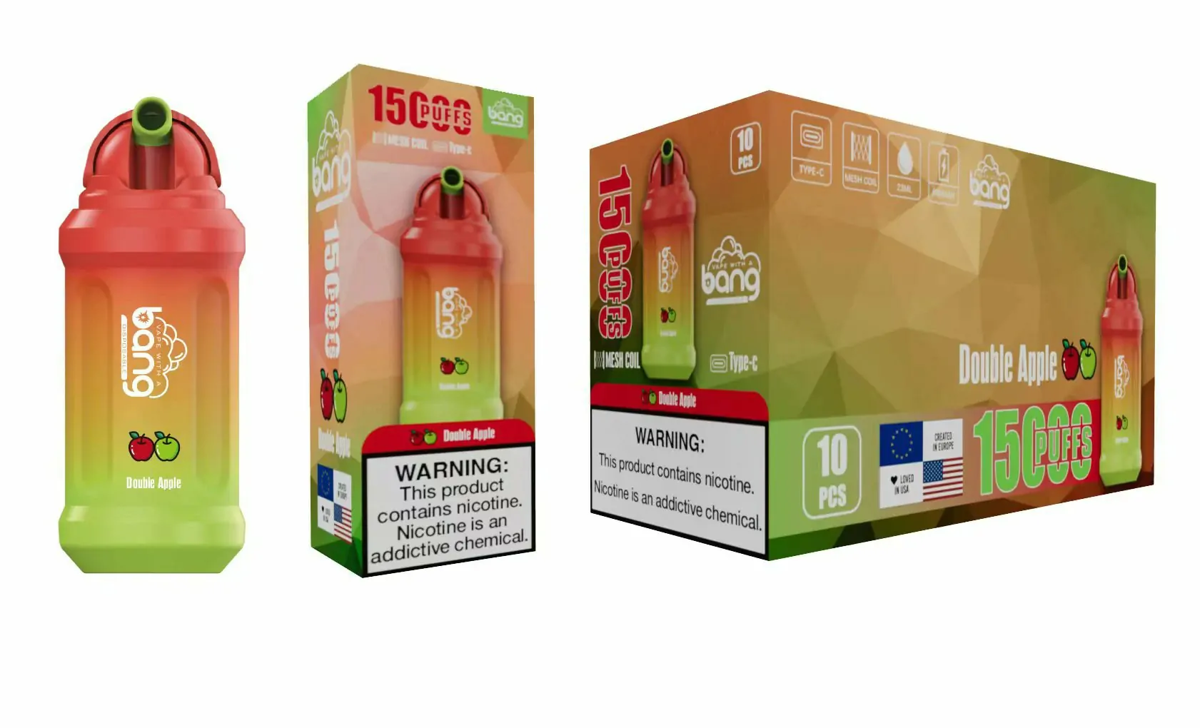 Bang 15000 Züge Verstellbare Luftzufuhr 0% 2% 3% 5% Niedriger Nikotin Großhandel Aufladbarer Einweg Vape Stift – Bild 9