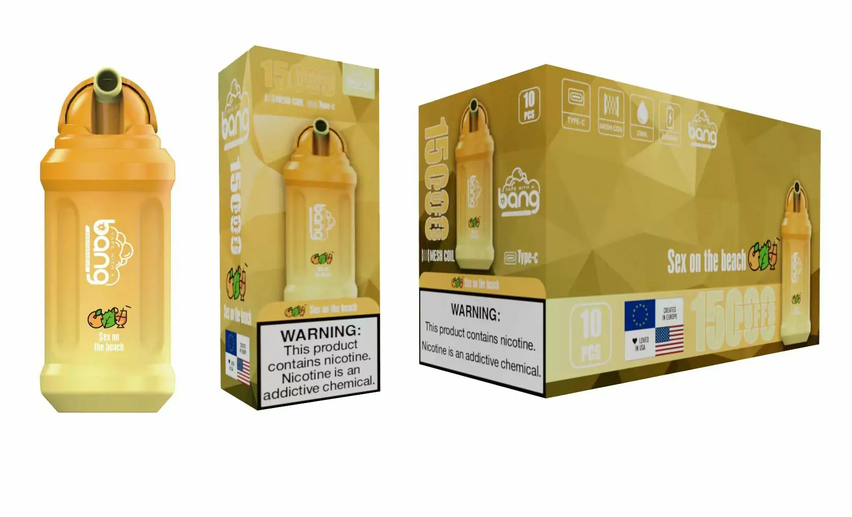 Bang 15000 Züge Verstellbare Luftzufuhr 0% 2% 3% 5% Niedriger Nikotin Großhandel Aufladbarer Einweg Vape Stift – Bild 5