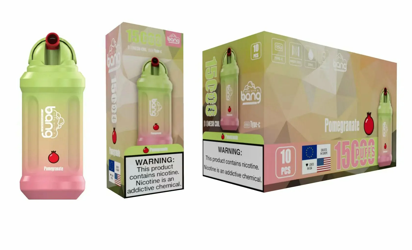 Bang 15000 Züge Verstellbare Luftzufuhr 0% 2% 3% 5% Niedriger Nikotin Großhandel Aufladbarer Einweg Vape Stift – Bild 4