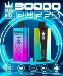 Bang Box 30000 Züge Dual-Mesh-Technologie Verstellbarer Luftstrom 0% 2% 3% 5% Niedriger Nikotingehalt Wiederaufladbare Einweg-Vapes Großhandel