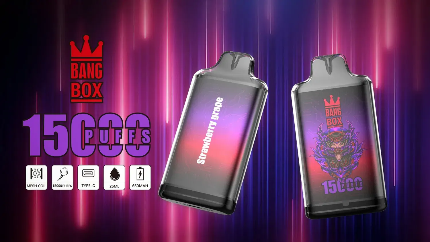 Bang Box S1 15000 Züge 0% 2% 3% 5% Niedriger Nikotingehalt Großhandel Leicht und Tragbar Wiederaufladbare Einweg-E-Zigaretten Pen