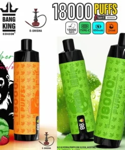 Bang King Crown Bar 18000 Züge Einstellbarer Luftstrom 0% 2% 3% 5% Niedriger Nikotingehalt Großhandel Wiederaufladbare Einweg-E-Zigarette