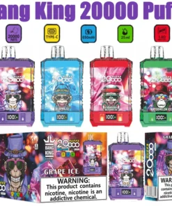 Bang King Double Crystal 20000 Züge 0% 2% 3% 5% Nikotinarm Großhandel Verstellbarer Luftstrom Wiederaufladbare Einweg-E-Zigarette