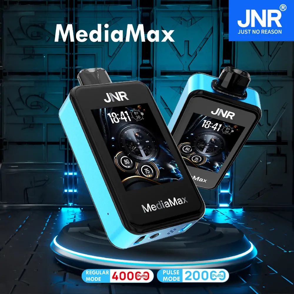 JNR Media Max 40000 Züge Dual-Mesh HD-Display Einstellbarer Luftstrom 5% Niedrignikotin Wiederaufladbare Einweg-E-Zigarette Großhandel