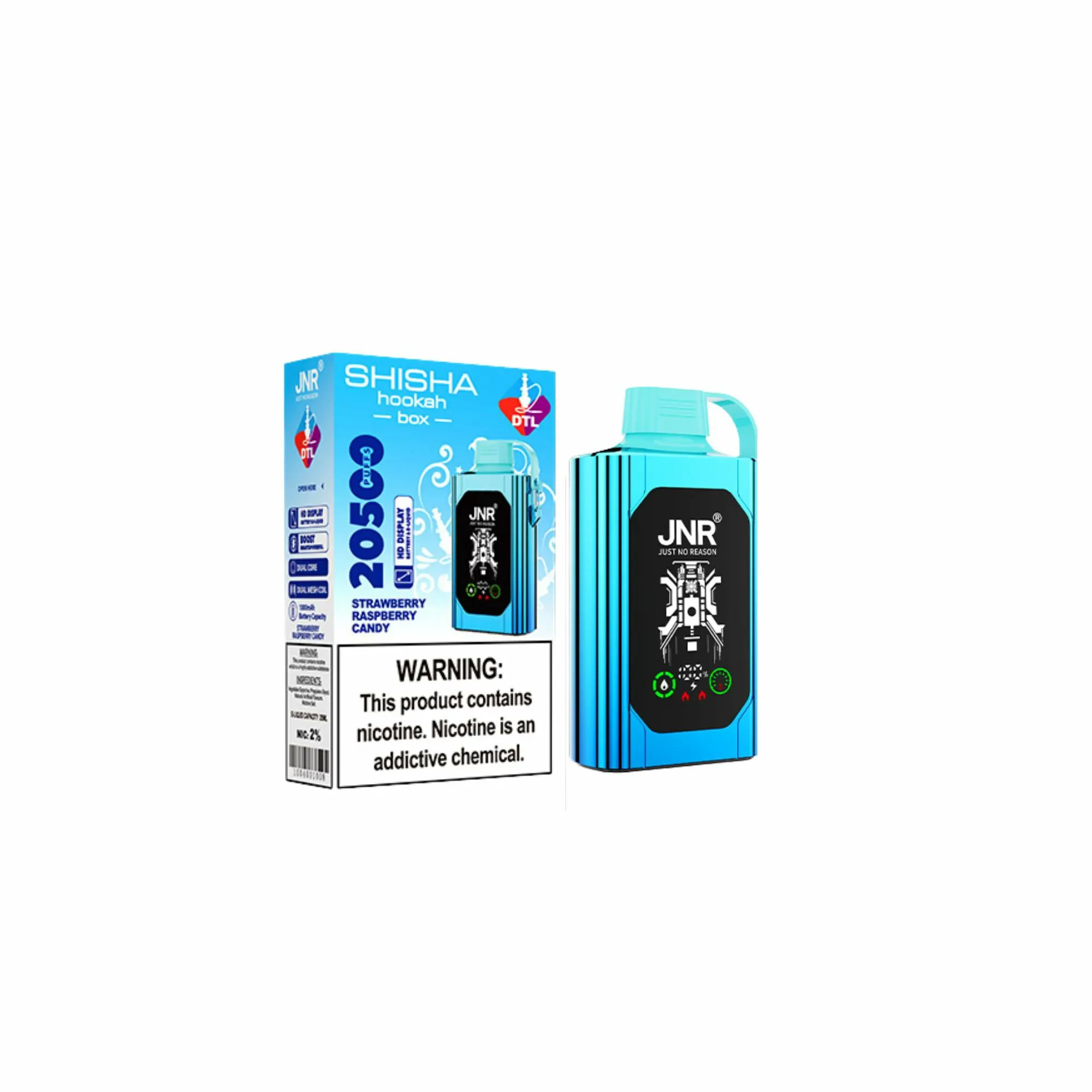 JNR Shisha Hookah Box 20500 Züge Dual Mesh HD-Display DTL 0% 2% 5% Nikotin Bulk-Kauf Großhandel Aufladbare Wegwerf-E-Zigaretten Stifte – Bild 6