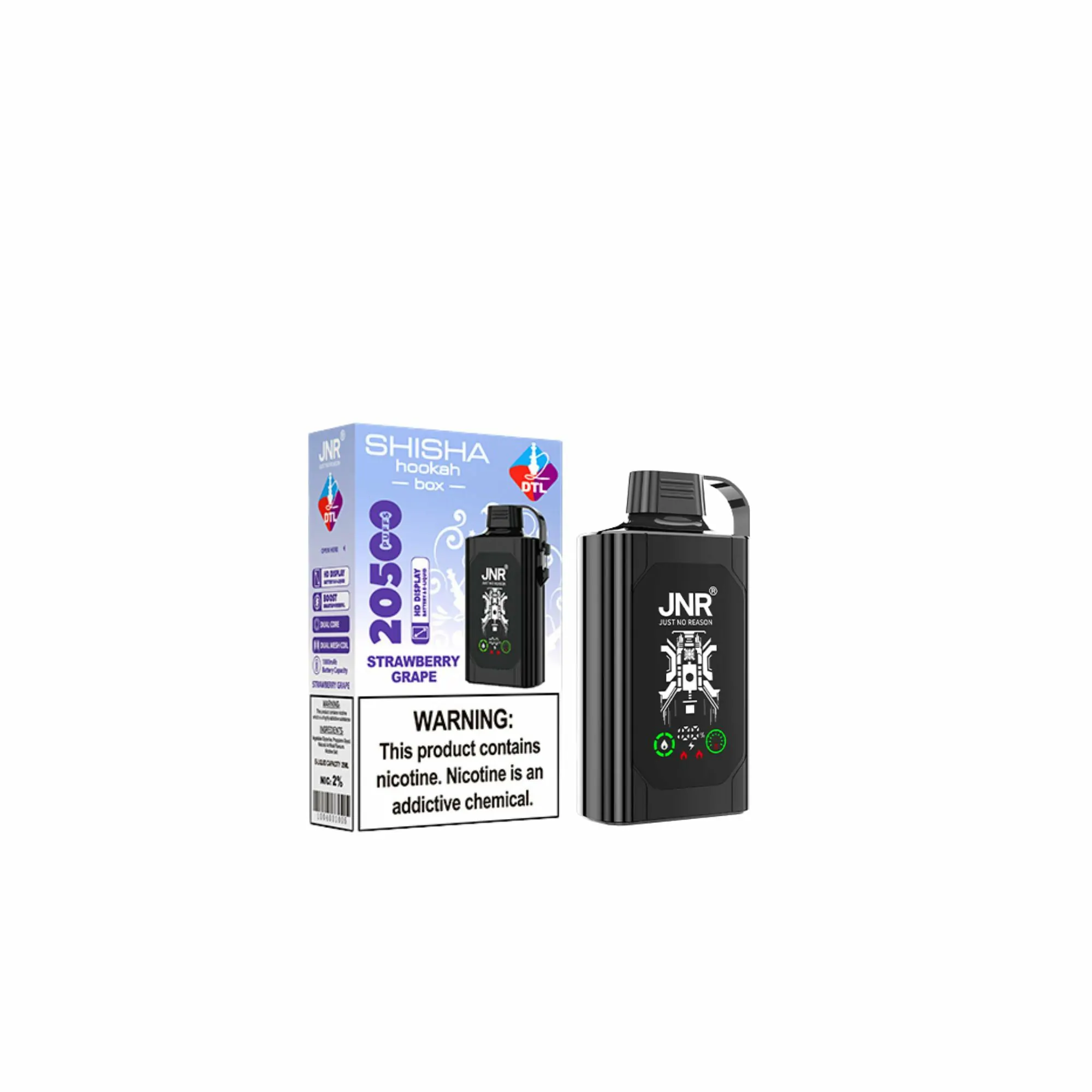 JNR Shisha Hookah Box 20500 Züge Dual Mesh HD-Display DTL 0% 2% 5% Nikotin Bulk-Kauf Großhandel Aufladbare Wegwerf-E-Zigaretten Stifte – Bild 13