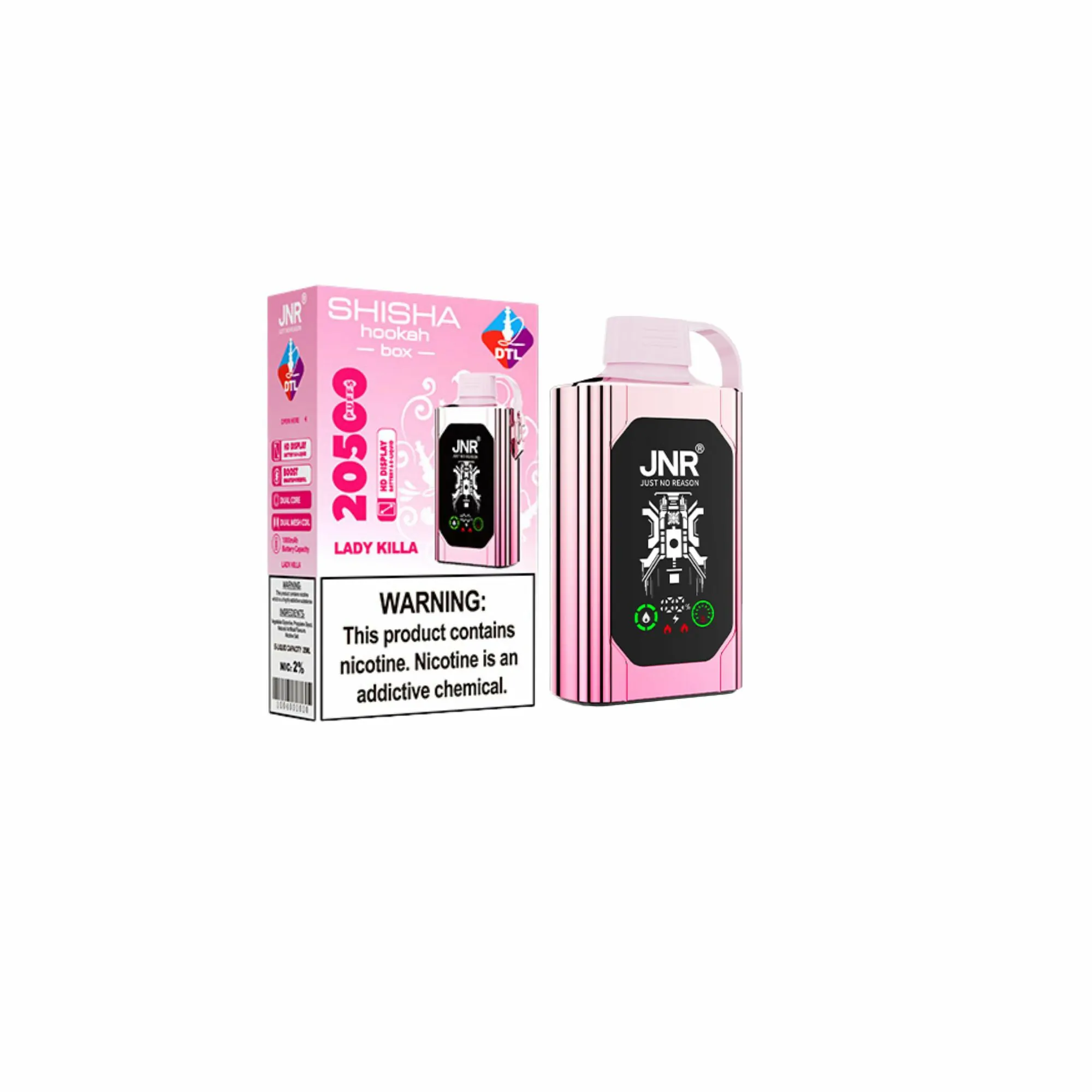 JNR Shisha Hookah Box 20500 Züge Dual Mesh HD-Display DTL 0% 2% 5% Nikotin Bulk-Kauf Großhandel Aufladbare Wegwerf-E-Zigaretten Stifte – Bild 8