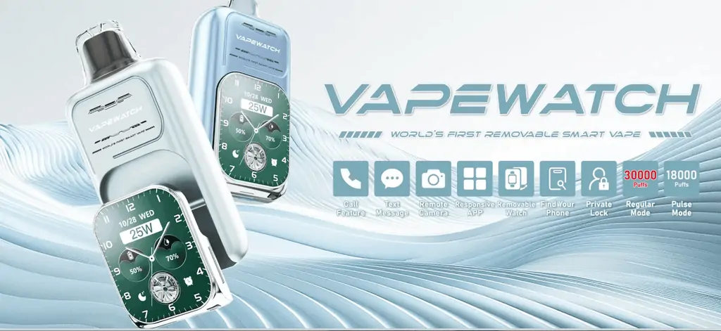 JNR Vape Watch 30.000 Züge Dual Mesh Smart Gerät 2% Niedriger Nikotin Großhandel 10 Geschmacksrichtungen Aufladbarer Einweg-Vape Stift