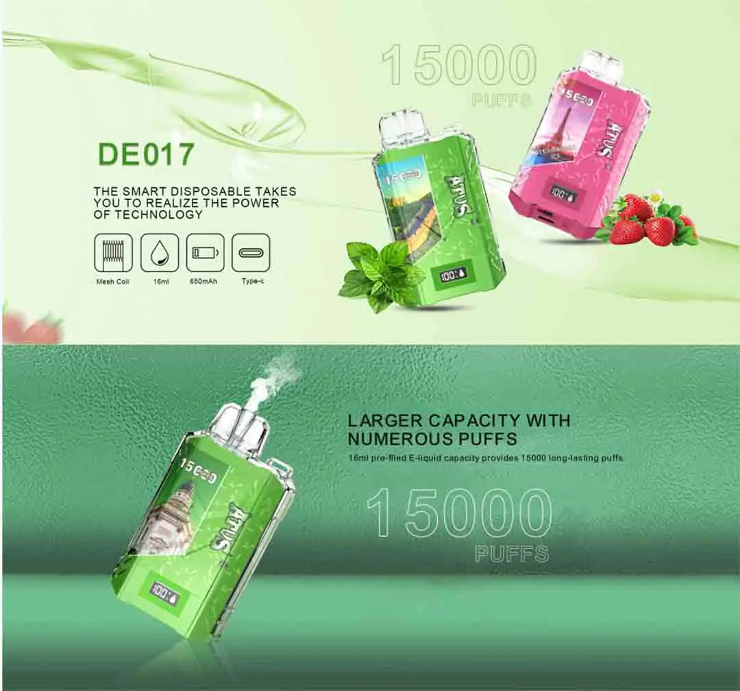 Atvs 15000 Züge 15K 5% Niedriger Nikotin Großhandel Tragbares Design Wiederaufladbarer Einweg-Dampfer Stift Großhandel
