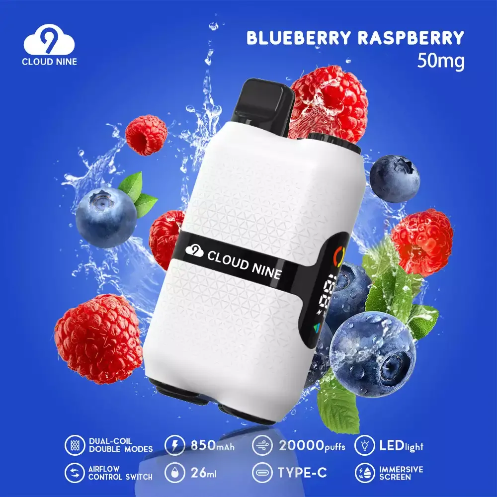 CLOUD NINE D33 20000 Züge Einweg E-Zigarette – Wiederaufladbar, Dual Mesh Coil, großes Display, 5% Nikotin, vielfältige Sorten, Großpackung & Großhandel – Bild 2