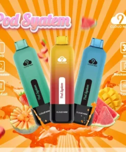 CLOUD NINE Q24 12000 Züge Einweg E-Zigarette – Wiederaufladbar, wechselbare Pods, 5% Nikotin, verschiedene Geschmacksrichtungen, Großhandel & Bulk kaufen