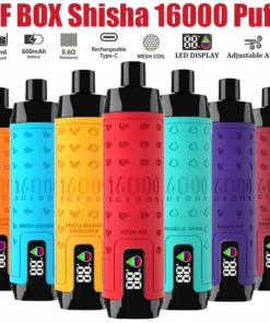 ELF BOX Shisha 16000 Züge anpassbare Luftstromregulierung 0%/2%/3%/5% Nikotin wiederaufladbar Großhandel E-Zigarette