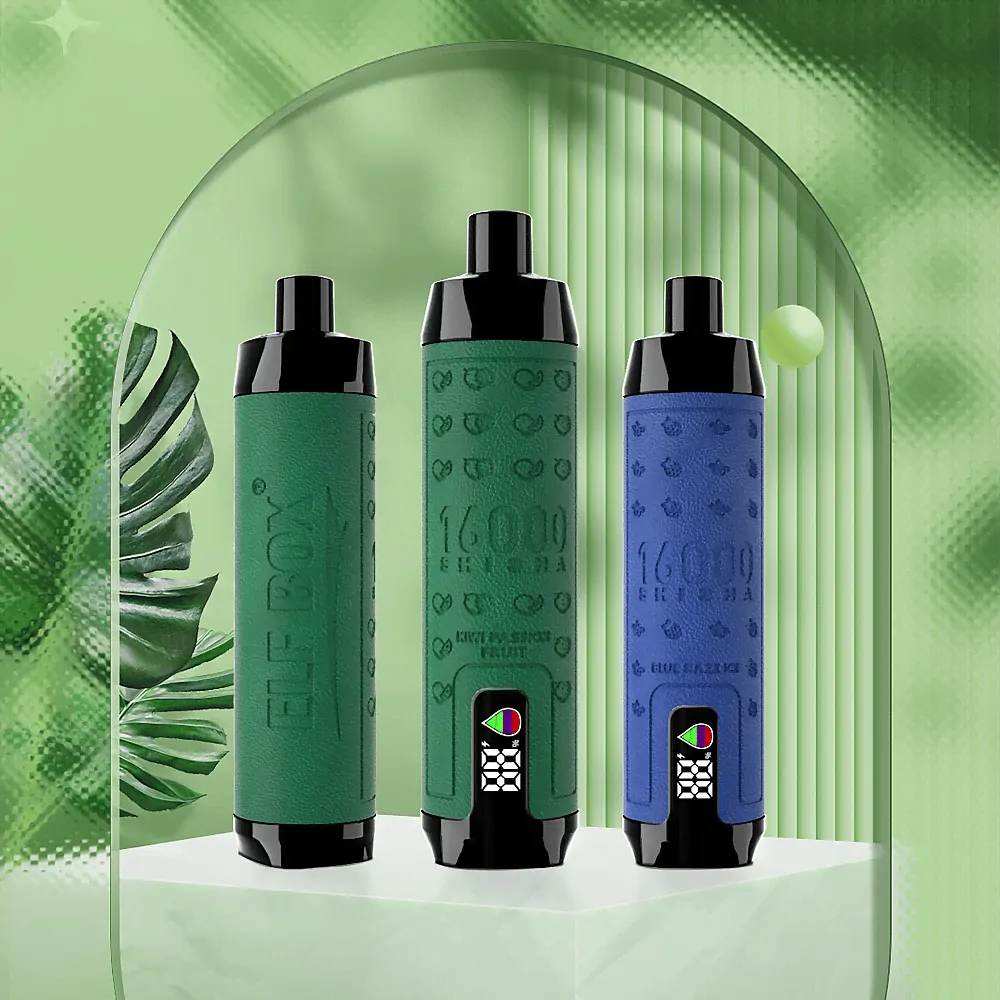 ELF BOX Shisha 16000 Züge anpassbare Luftstromregulierung 0%/2%/3%/5% Nikotin wiederaufladbar Großhandel E-Zigarette