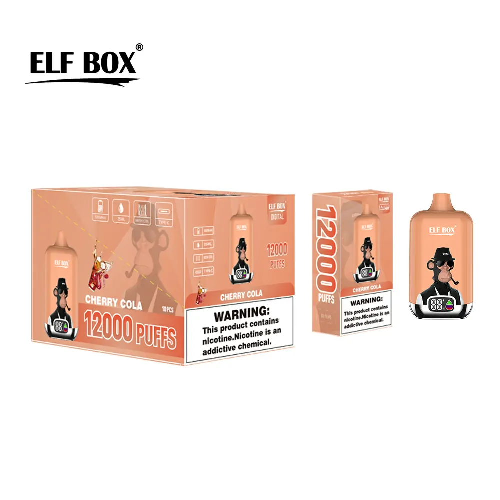ELF Box Digital 12000 Züge LED-Anzeige 0% 2% 3% 5% Nikotin Ergonomisches Design Einweg-Vape Großhandel – Bild 2