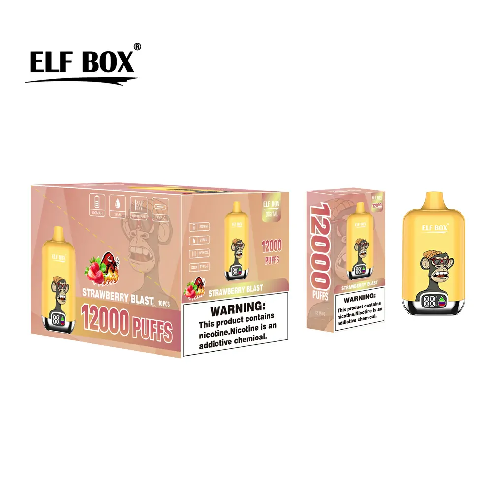 ELF Box Digital 12000 Züge LED-Anzeige 0% 2% 3% 5% Nikotin Ergonomisches Design Einweg-Vape Großhandel – Bild 6