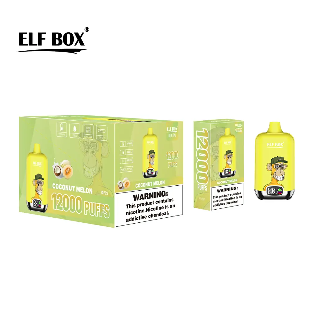 ELF Box Digital 12000 Züge LED-Anzeige 0% 2% 3% 5% Nikotin Ergonomisches Design Einweg-Vape Großhandel – Bild 3
