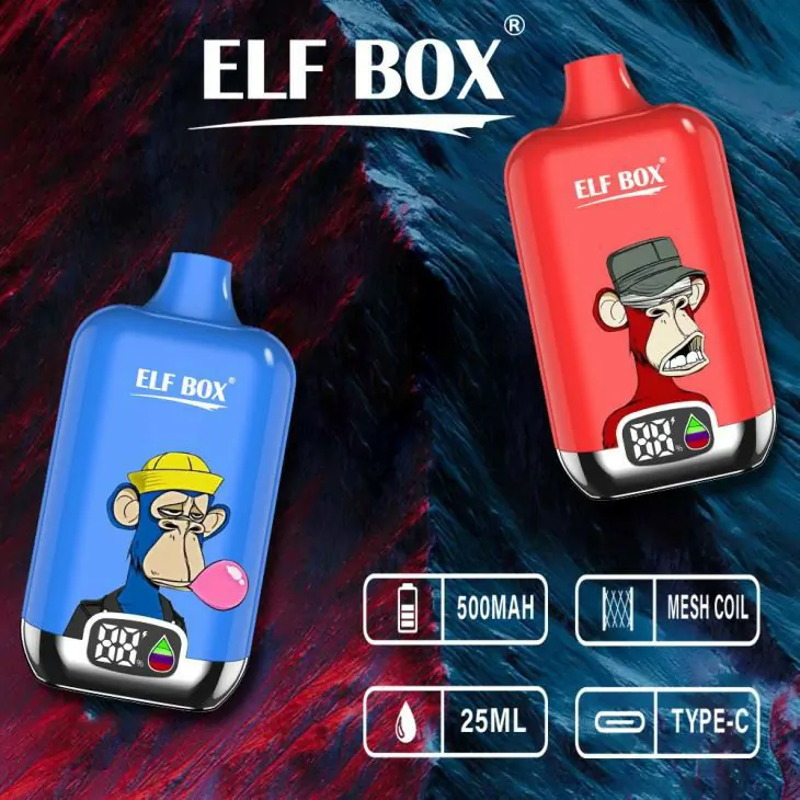 ELF Box Digital 12000 Züge LED-Anzeige 0% 2% 3% 5% Nikotin Ergonomisches Design Einweg-Vape Großhandel