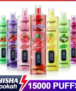 FIHP Shisha Hookah 15000 Pro Züge LED-Display 6mg Niedriger Nikotingehalt Wiederaufladbare Einweg-E-Zigarette Großhandel