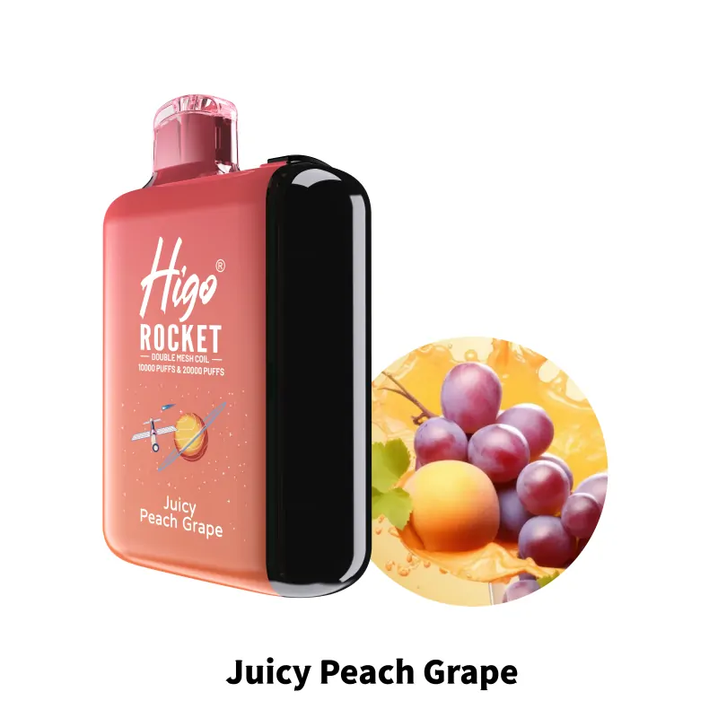 Higo ROCKET 20000 Züge 2% 5% Niedriger Nikotingehalt Großhandel Mehrere Geschmacksrichtungen Wiederaufladbare Einweg-E-Zigarette Pen – Bild 10