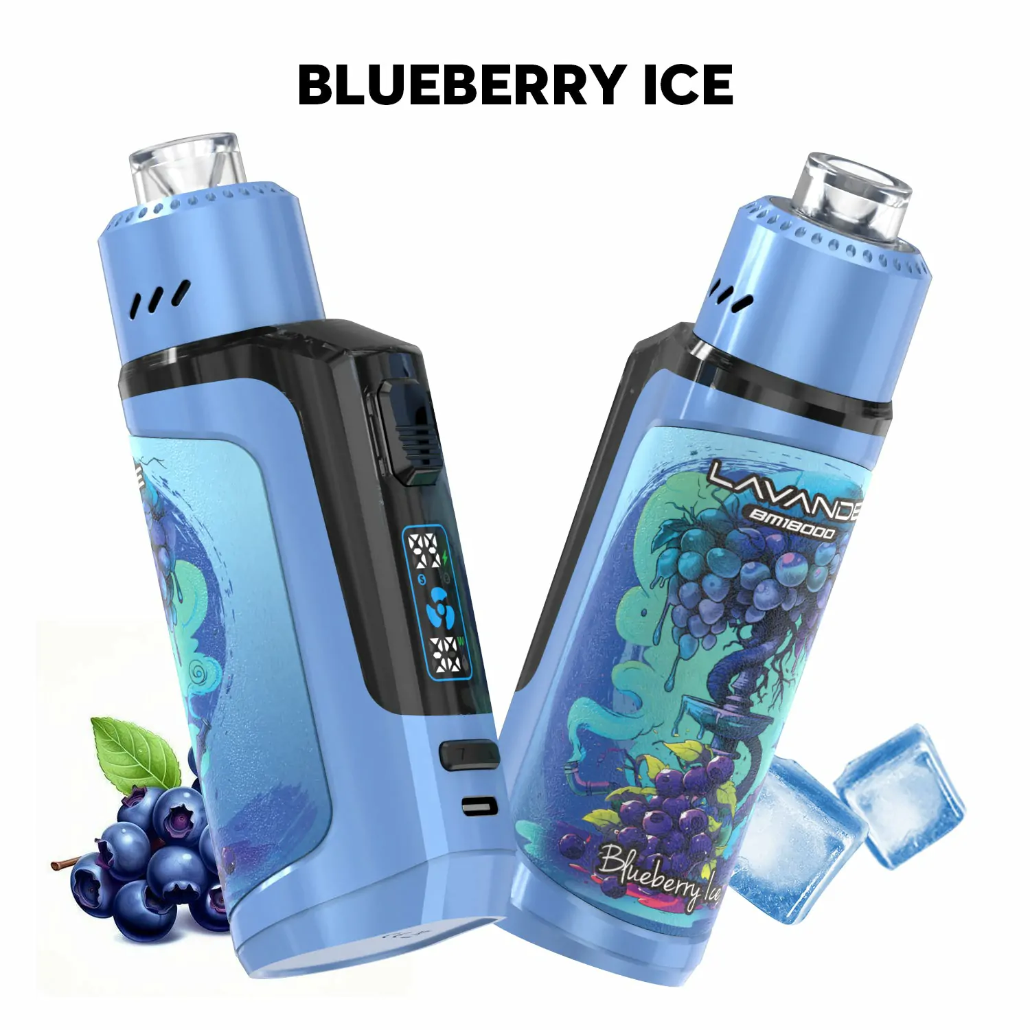 Lavande BM18000 Züge – Wiederaufladbare Einweg E-Zigarette mit Digitaldisplay, niedrigem Nikotingehalt, stylischem Design, Großhandel & Bulk kaufen – Bild 2