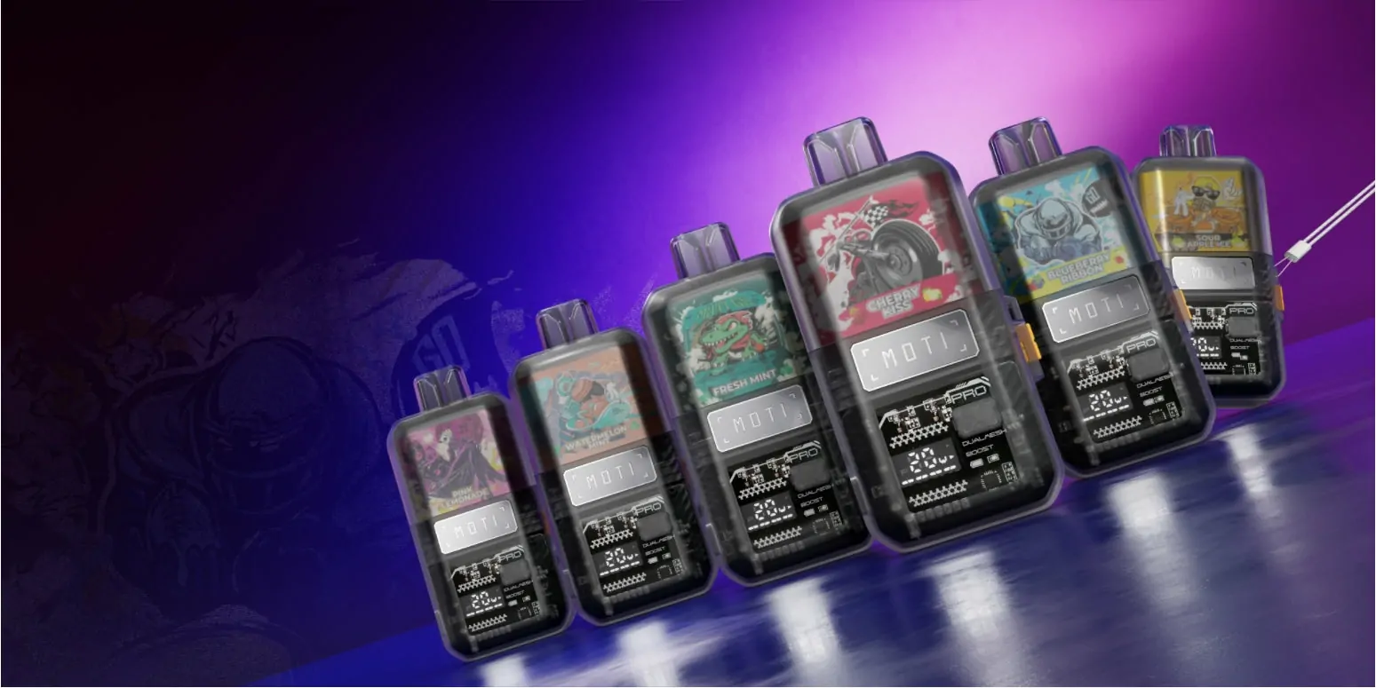 MOTI Go Pro 12000 Züge – Wiederaufladbare Einweg E-Zigarette mit Dual Mesh, Smart Screen, 2%/5% Nikotin, Großhandel