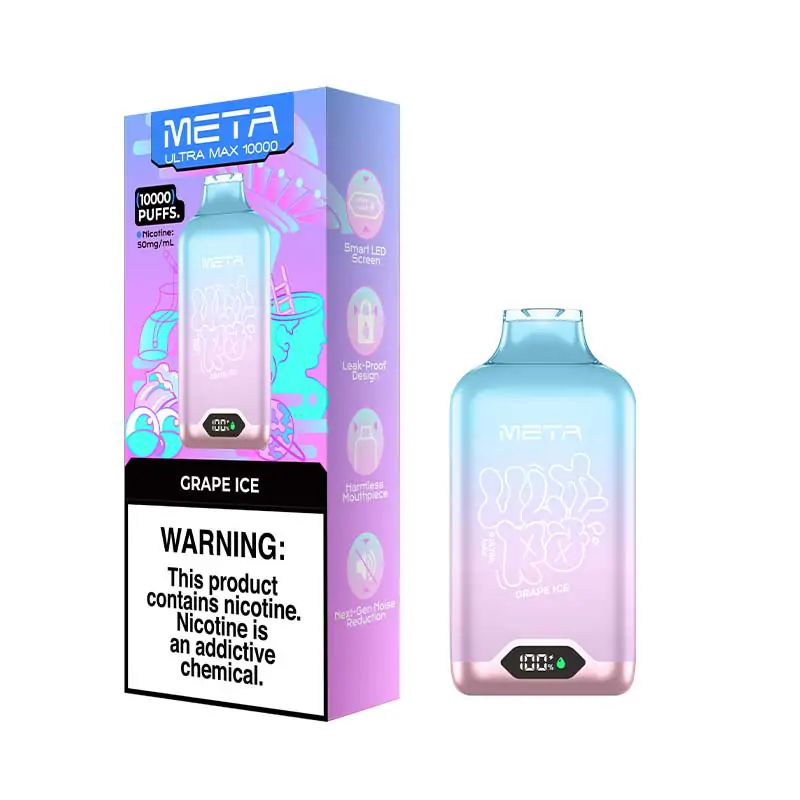 MOTI Meta Ultra Max 10000 Züge – Intelligentes LED-Display, 3% Nikotin, Großhandel, einfach tragbar, wiederaufladbare Einweg E-Zigarette – Bild 3