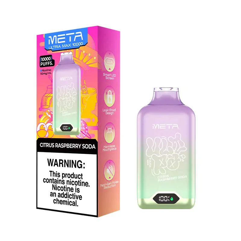 MOTI Meta Ultra Max 10000 Züge – Intelligentes LED-Display, 3% Nikotin, Großhandel, einfach tragbar, wiederaufladbare Einweg E-Zigarette – Bild 9