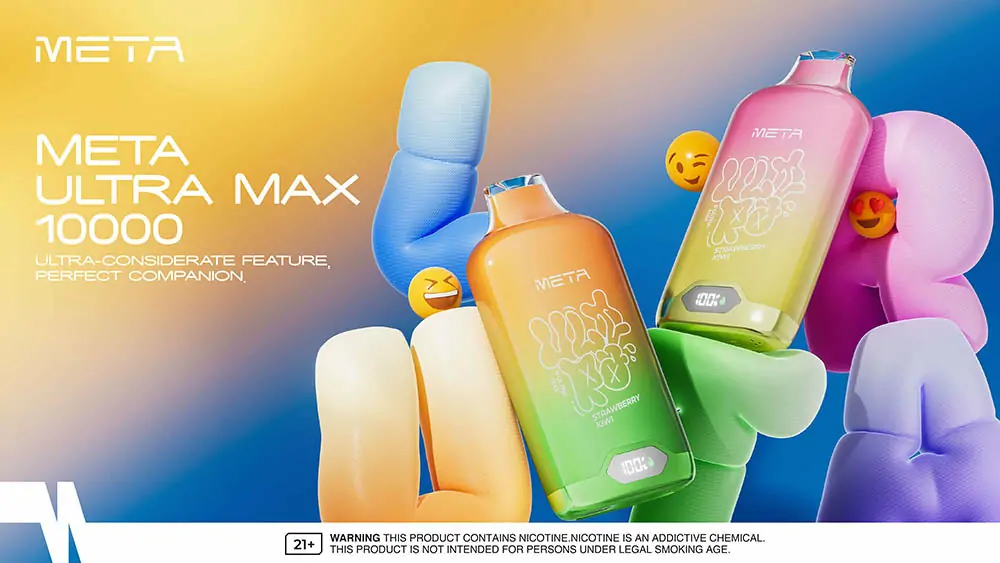 MOTI Meta Ultra Max 10000 Züge – Intelligentes LED-Display, 3% Nikotin, Großhandel, einfach tragbar, wiederaufladbare Einweg E-Zigarette
