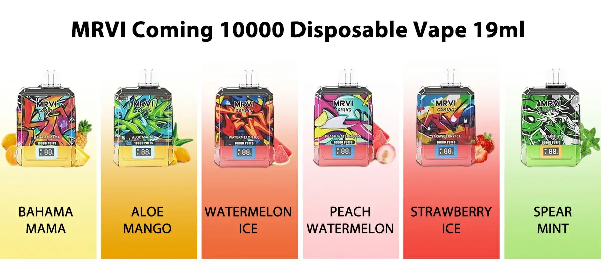 MRVI Coming 10000 Züge Einweg E-Zigarette mit Digitalanzeige, 2% 3% 5% Nikotin, wiederaufladbar, großer Akku, langanhaltend – Bulk & Großhandel
