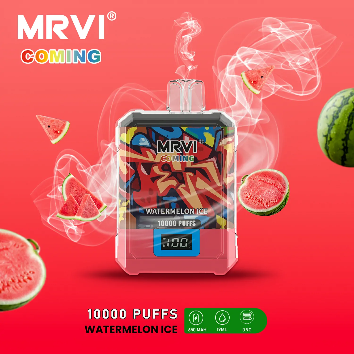 MRVI Coming 10000 Züge Einweg E-Zigarette mit Digitalanzeige, 2% 3% 5% Nikotin, wiederaufladbar, großer Akku, langanhaltend – Bulk & Großhandel – Bild 5