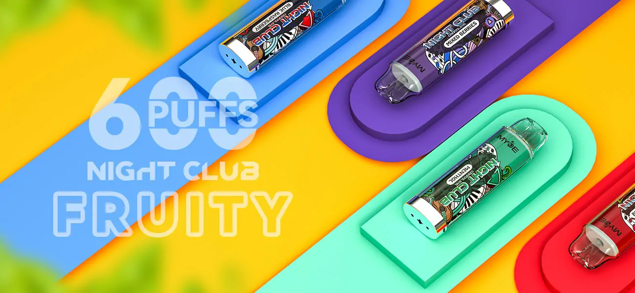 MYDE Night Club 600 Züge Einweg E-Zigarette 2% Nikotin – Großhandel & Bulk-Buy, tragbarer Vape Pen, verschiedene Sorten