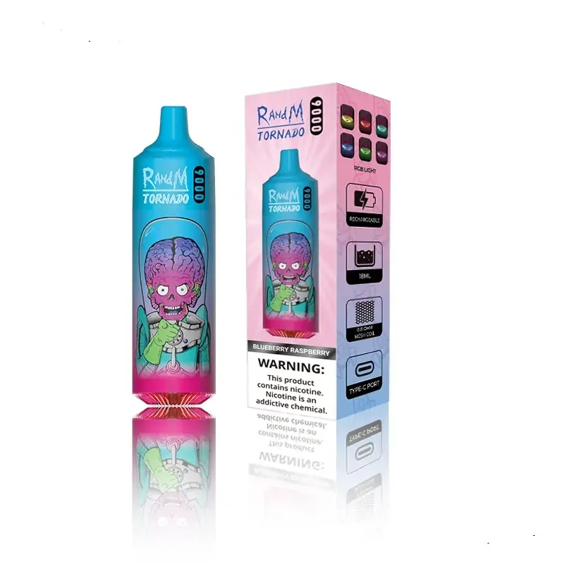 RahdM Tornado 9000 Züge 2% Niedriger Nikotingehalt Großhandel Mehrere Geschmacksrichtungen Wiederaufladbare Einweg-E-Zigaretten Pen – Bild 7