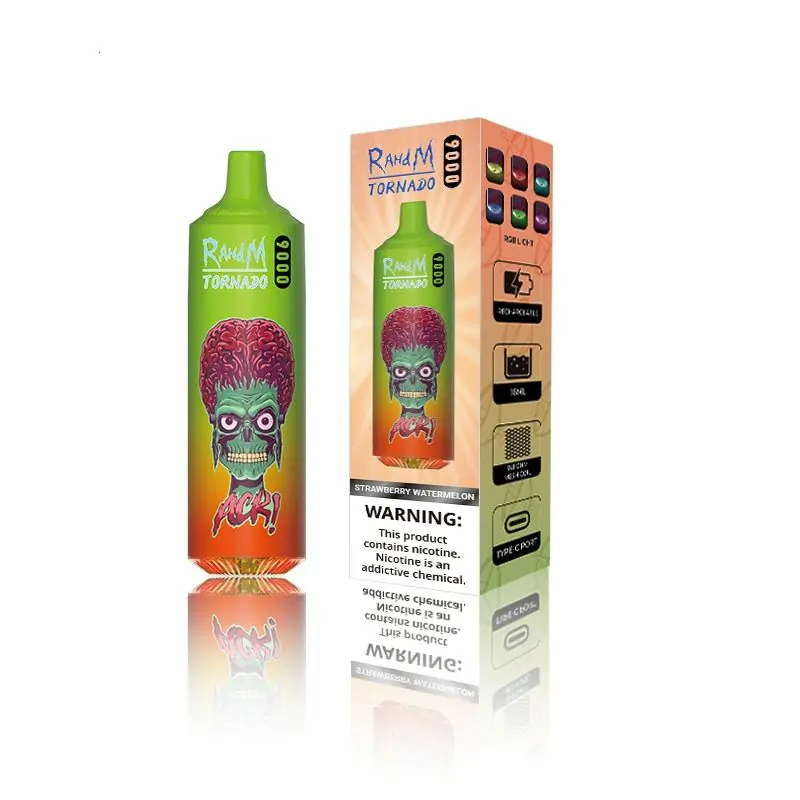 RahdM Tornado 9000 Züge 2% Niedriger Nikotingehalt Großhandel Mehrere Geschmacksrichtungen Wiederaufladbare Einweg-E-Zigaretten Pen – Bild 5