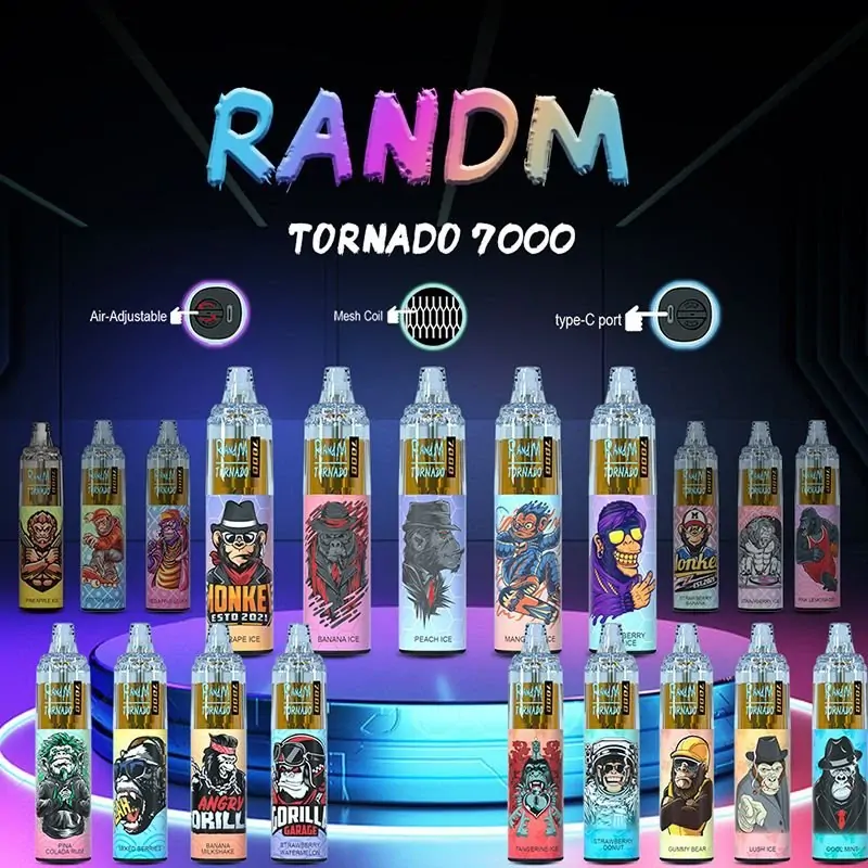 RandM Tornado 7000 Züge RGB Licht Einweg Vape – 0%, 2%, 3%, 5% Nikotin – Großhandel & Bulk kaufen