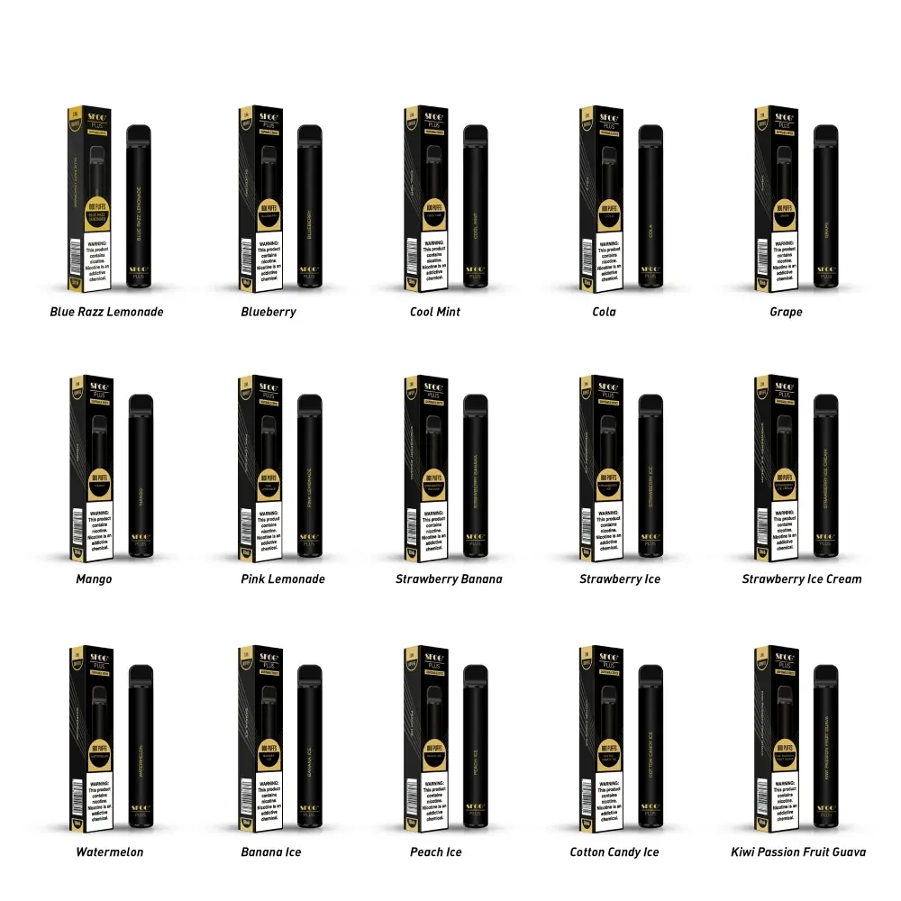 SFOG PLUS 800 Züge Tragbares Design 2% 3% 5% Nikotin Aufladbar Großhandel Einweg-Dampfer