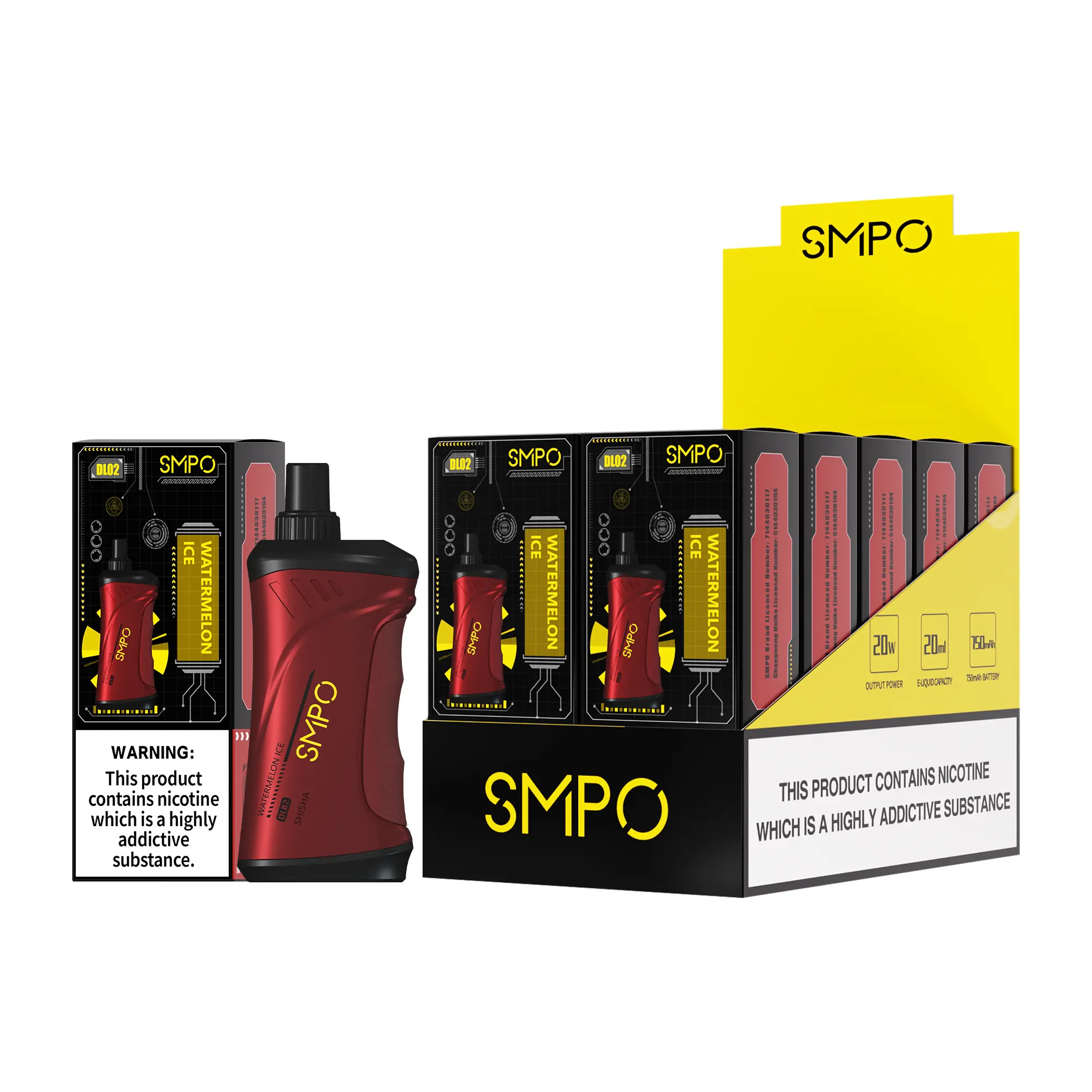 SMPO DL02 10000 Züge – Wiederaufladbare Einweg E-Zigarette mit CRUX Dry-Burn-Schutz, 1% Nikotin, Großhandel & Bulk Buy – Bild 6
