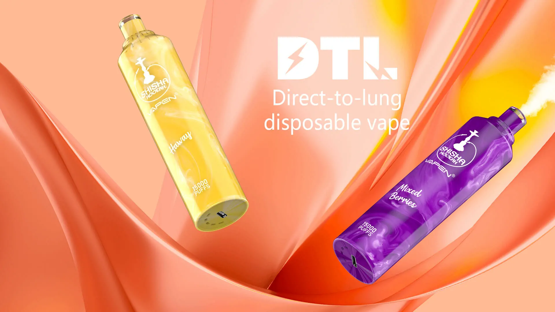 VAPEN Shisha Hookah 15000 Züge DTL Einweg E-Zigarette, wiederaufladbar, 0%/2% Nikotin, Großhandel & Bulk-Bestellung, 10 Geschmacksrichtungen