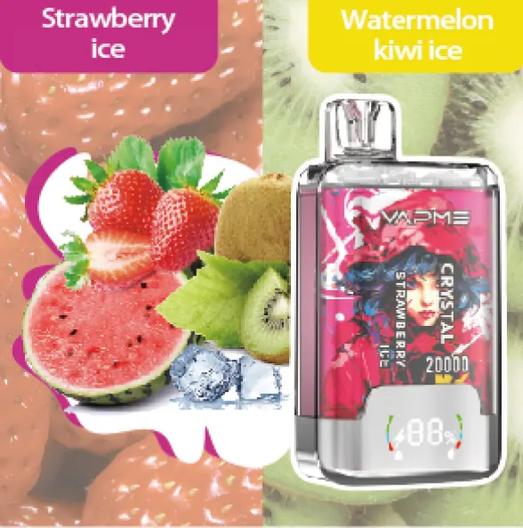 VAPME Crystal 20000 Züge Doppelgeschmack LED-Display 2% Nikotin Wiederaufladbar Leicht Tragbar Einweg E-Zigarette Großhandel – Bild 9