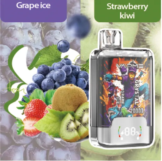 VAPME Crystal 20000 Züge Doppelgeschmack LED-Display 2% Nikotin Wiederaufladbar Leicht Tragbar Einweg E-Zigarette Großhandel – Bild 6