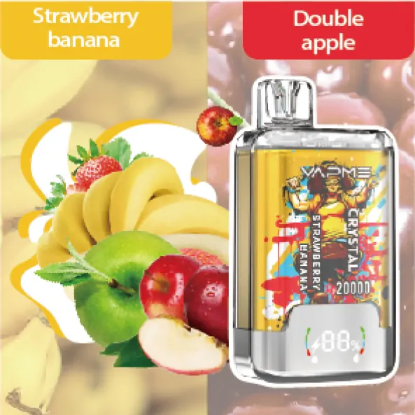 VAPME Crystal 20000 Züge Doppelgeschmack LED-Display 2% Nikotin Wiederaufladbar Leicht Tragbar Einweg E-Zigarette Großhandel – Bild 4