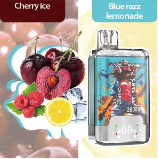 VAPME Crystal 20000 Züge Doppelgeschmack LED-Display 2% Nikotin Wiederaufladbar Leicht Tragbar Einweg E-Zigarette Großhandel – Bild 5