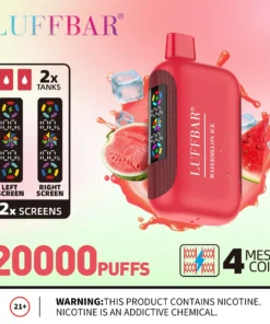 VASY LUFFBAR Dually 20000 Züge Dual Digitalanzeige 50 mg Nikotin Niedriger Nikotingehalt Großhandel Mehrere Geschmacksrichtungen Wiederaufladbare Einweg-E-Zigarette