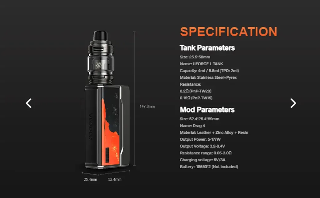 VOOPOO DRAG 4 KIT Mod Pod System