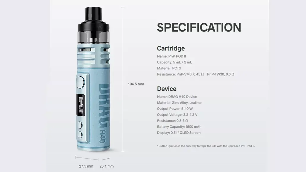 VOOPOO DRAG H40 Pod-System Mod-Kit