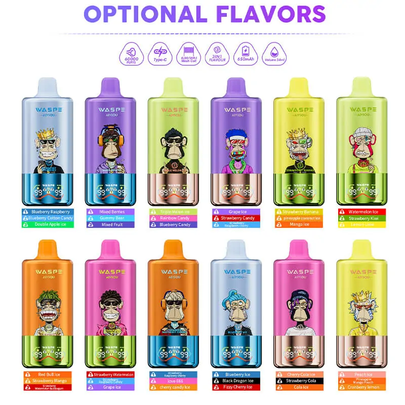 VOPK Tripe 60000 Züge – 3-in-1 Aromen, 2% Nikotin, wiederaufladbare Einweg E-Zigarette für Großhandel & Bulk-Bestellungen