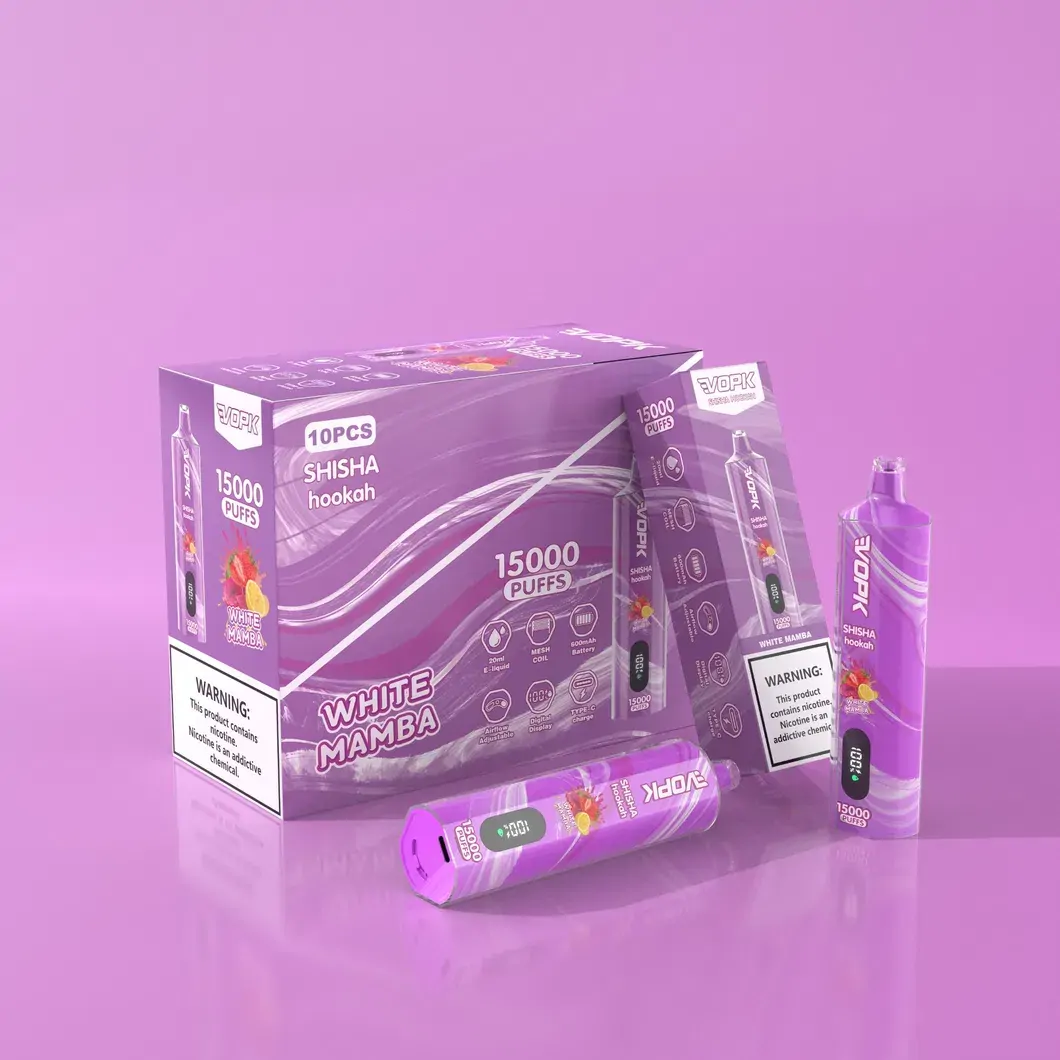 VOPK Shisha Hookah 15000 Züge Einweg E-Zigarette DTL Lungeninhalation 0% 2% 3% 5% Nikotin Großhandel – Bild 8