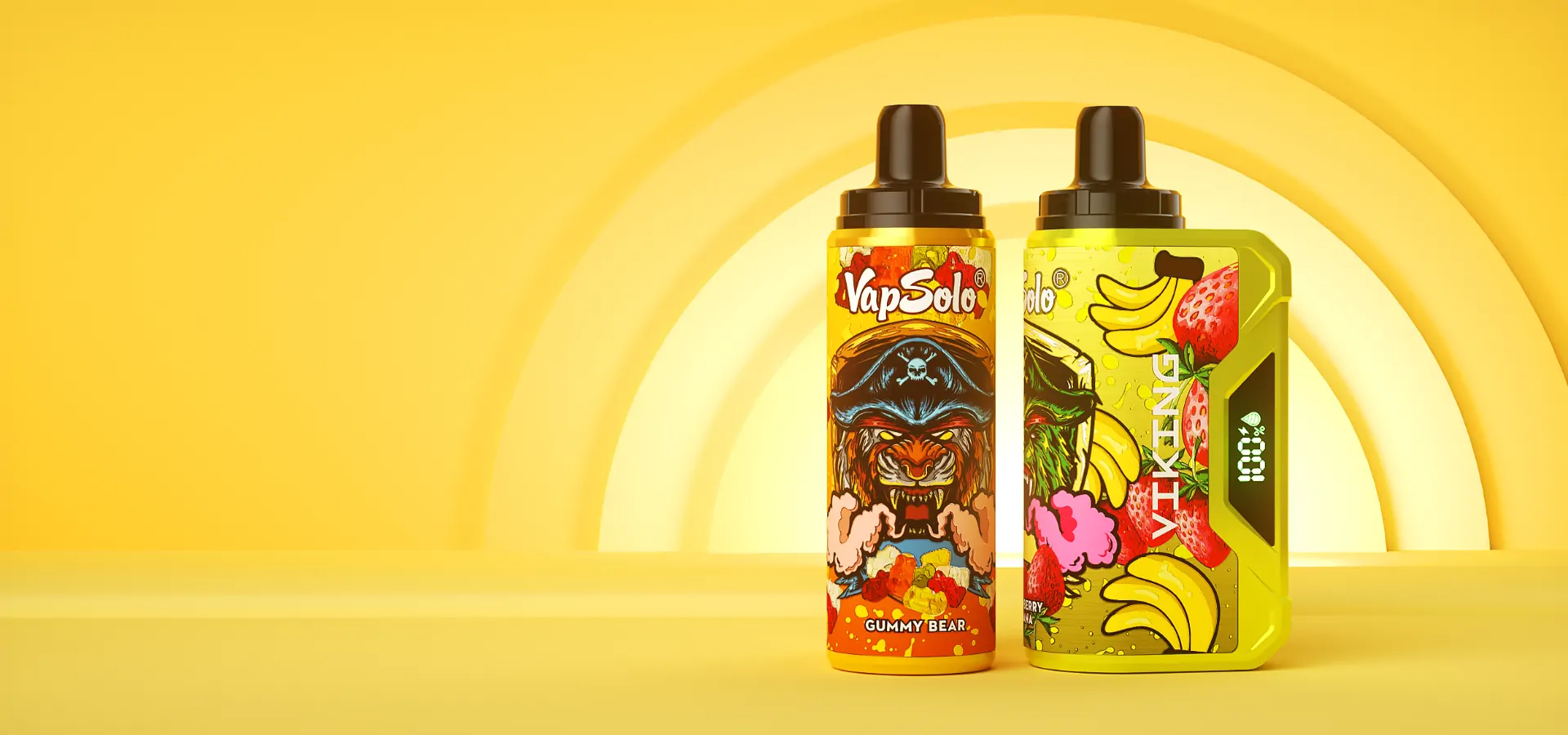 VapSolo Viking 12000 Züge LCD Display 4 Stufen Luftstrom 2% und 5% Nikotin gering Einweg-Vape Stifte Großhandel Wiederaufladbar